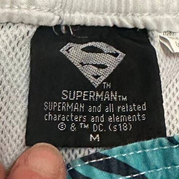 SUPERMAN Men's Medium Surfboard Tropical Print Swim Trunks Board Shorts - Picture 5 of 7